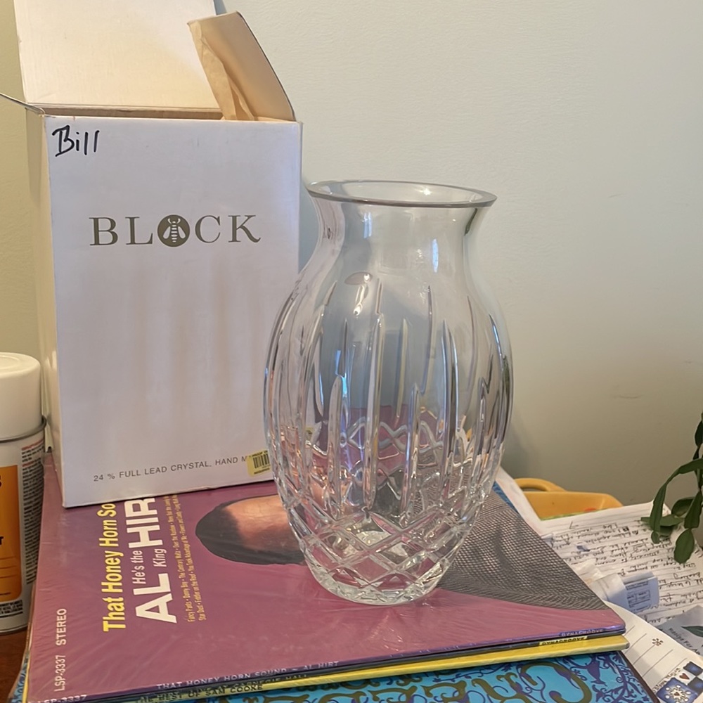 Block crystal vase - Picture 3 of 3